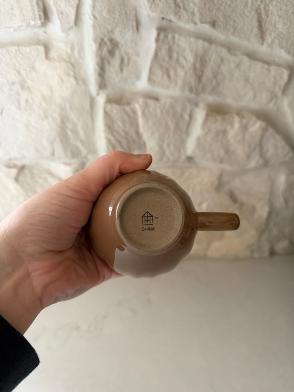 Hearth & Hand Brown Scalloped Ceramic Espresso Shot Mug - Picture 3 of 3